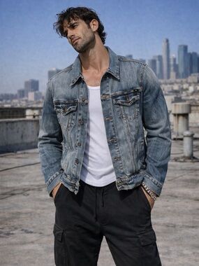EUC $119 Lucky Brand Classic Denim Jacket - Size M